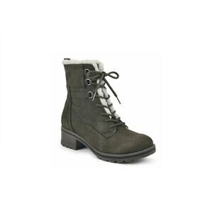 Sonoma Goods For Life Platypus Olive Women's Sherpa-Lined Combat Boots size 6.5